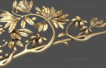 3D model Olive branch (STL)